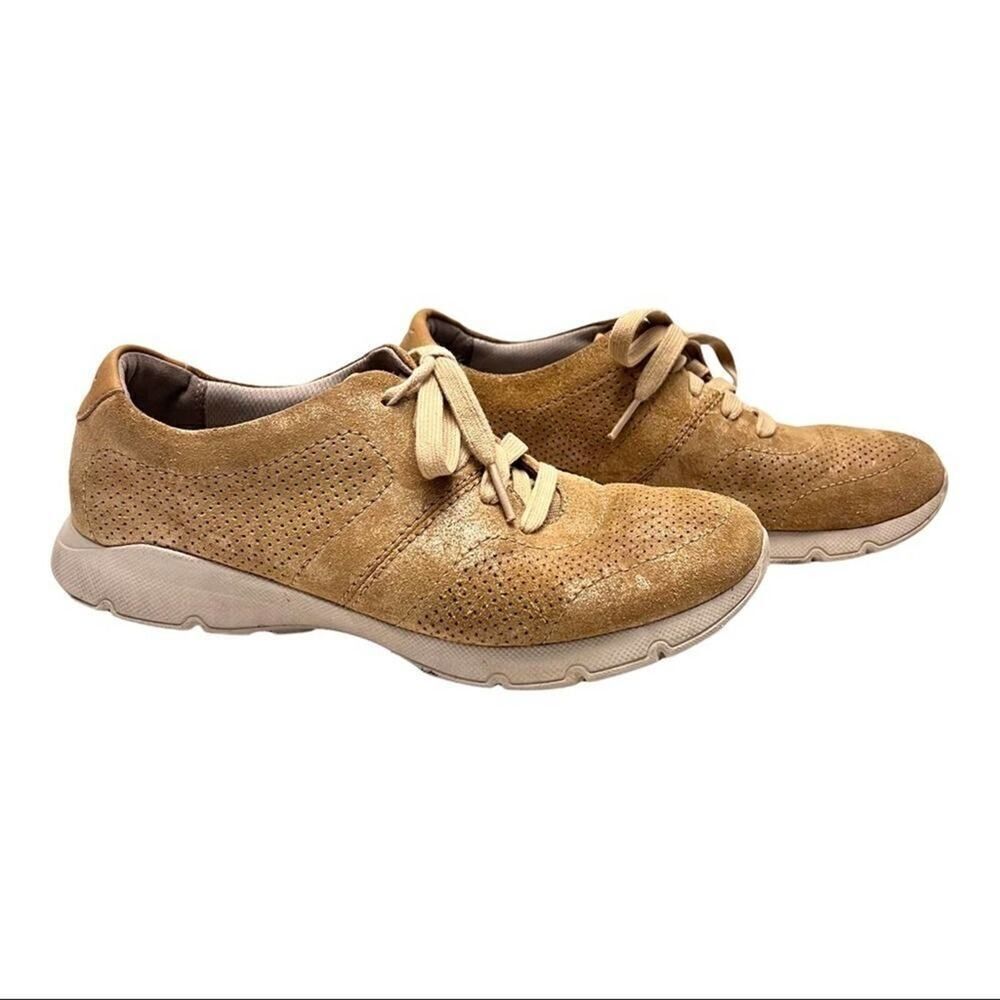 Dansko Women's Alissa Gold Print Leather Athletic Oxford Sneaker EU Size 37